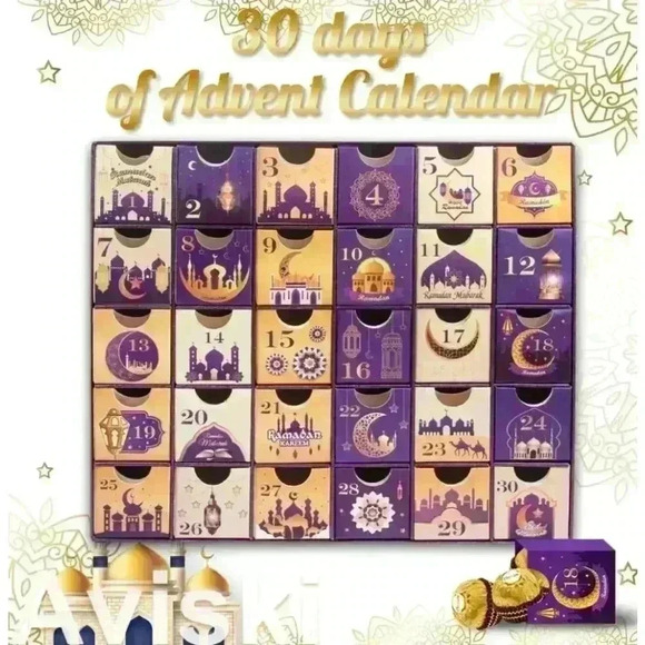 Ramadan Advent Calendar Purple Gold One Size NEW IN BOX! - Picture 4 of 10